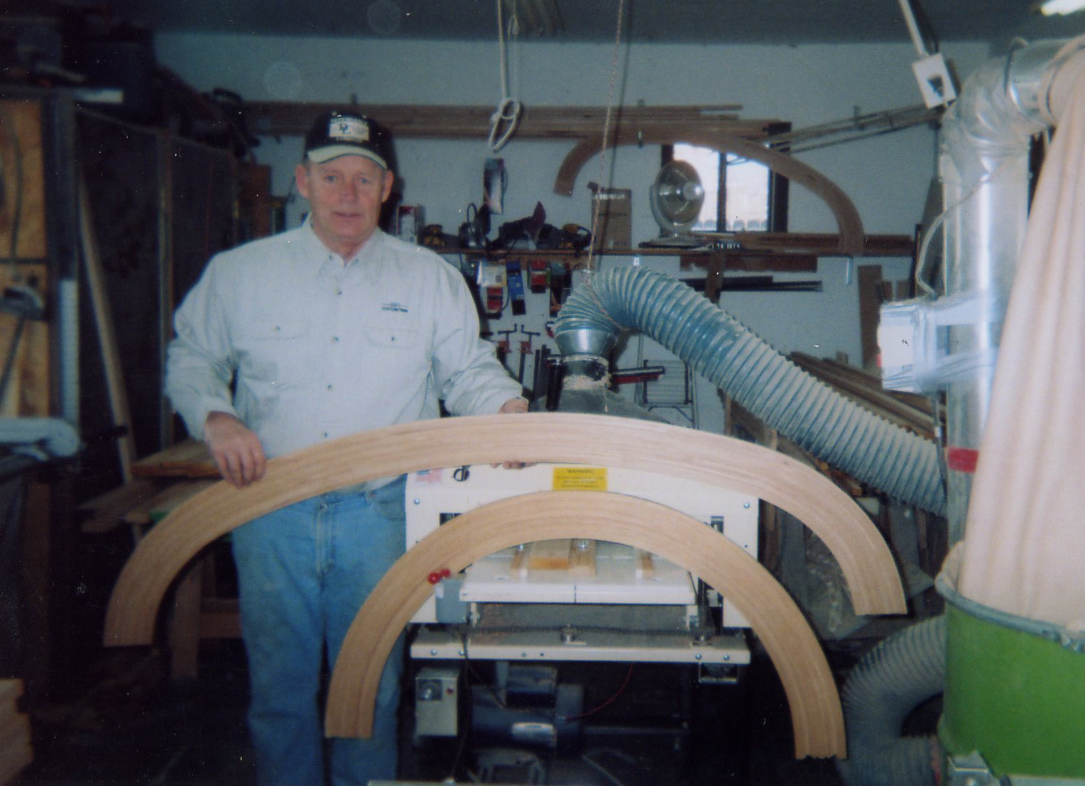 Among many other things in his woodworking business, Bill Grom makes 