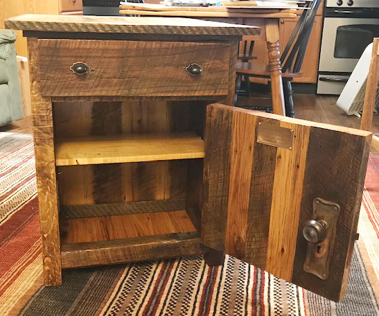 There's a lovely story behind this cabinet. When Gary's grandparent's house was being taken down, he salvaged and used one of the lock sets. A plaque inside dedicates the cabinet to his grandparents' memory.