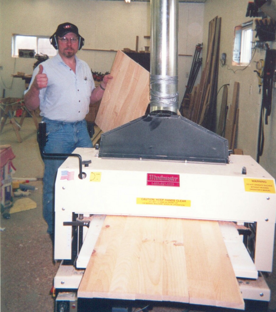 Tim owns 2 Woodmaster Molder/Planers AND a Woodmaster Drum Sander. He gives his Drum Sander a big "thumbs up" and says it saves him 50% on sanding time.