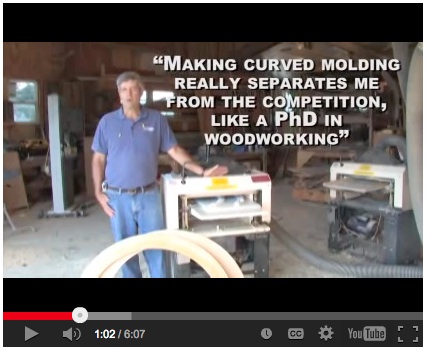Click here to watch Gary's video on how to use the Woodmaster Molder/Planer to make pro-quality curved molding. 